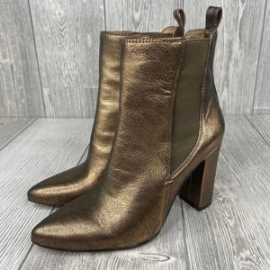 NWOT Vince Camuto Britsy Leather Block Heel Booties